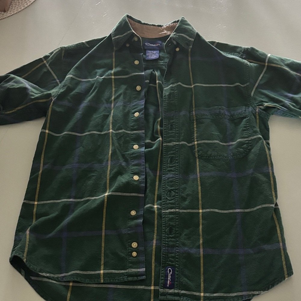 Catalina Forest Green Plaid Dress Shirt